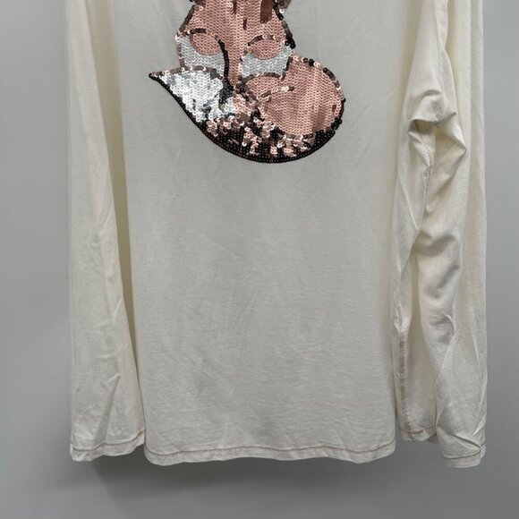 Zenergy by Chicos Womens Sequined Top Long Sleeve Multicolor Size XXL - Picture 3 of 9